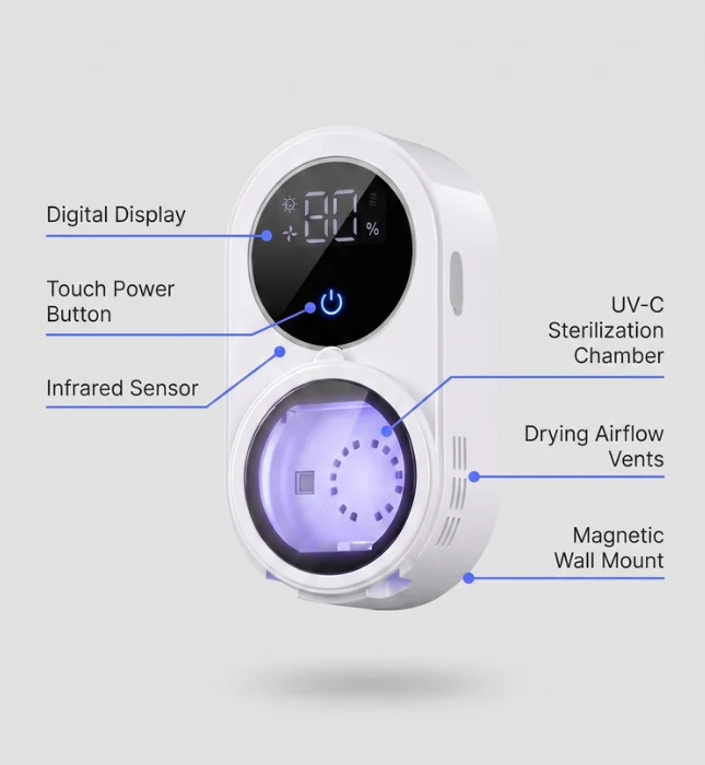 Smart Touchless Toothbrush Sterilizer